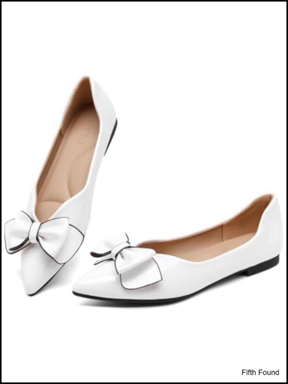 Faux Patent Leather Pointed Toe Slip-On Flats for Women